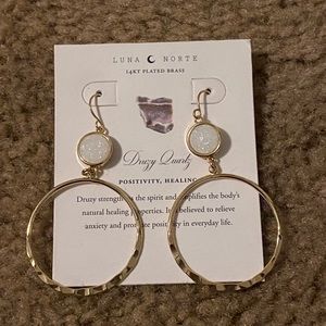14k over brass earrings brand new